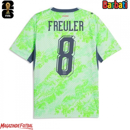 Elveția Remo Freuler #8 Tricou Fotbal Replică Mondial 2026 Barbati Deplasare Elveția Remo Freuler #8 Tricou Fotbal Replică Mondial 2026 Barbati Deplasare